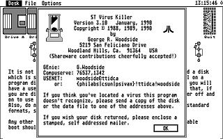 ST-OP Velkommen Disk atari screenshot